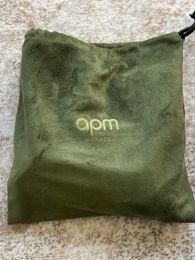 APM Monaco Green Velvet Scarf
